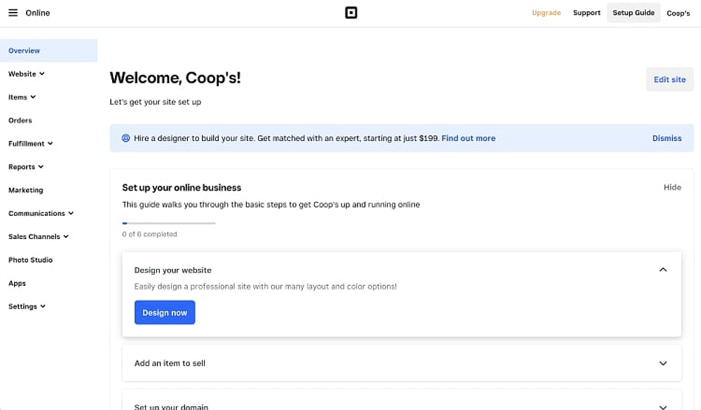 Sign into your Weebly account